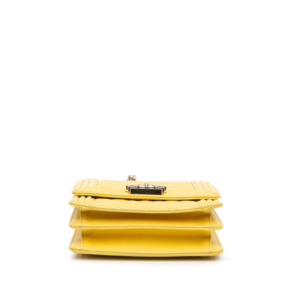 Chanel Quilted Lambskin North South Boy Flap