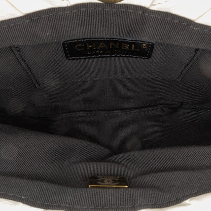 Chanel Quilted Lambskin Pearl Crown Handle Clutch Bag