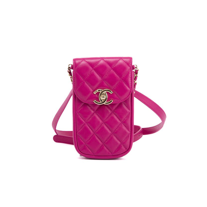 Chanel Quilted Lambskin Phone Chain Waist Bag