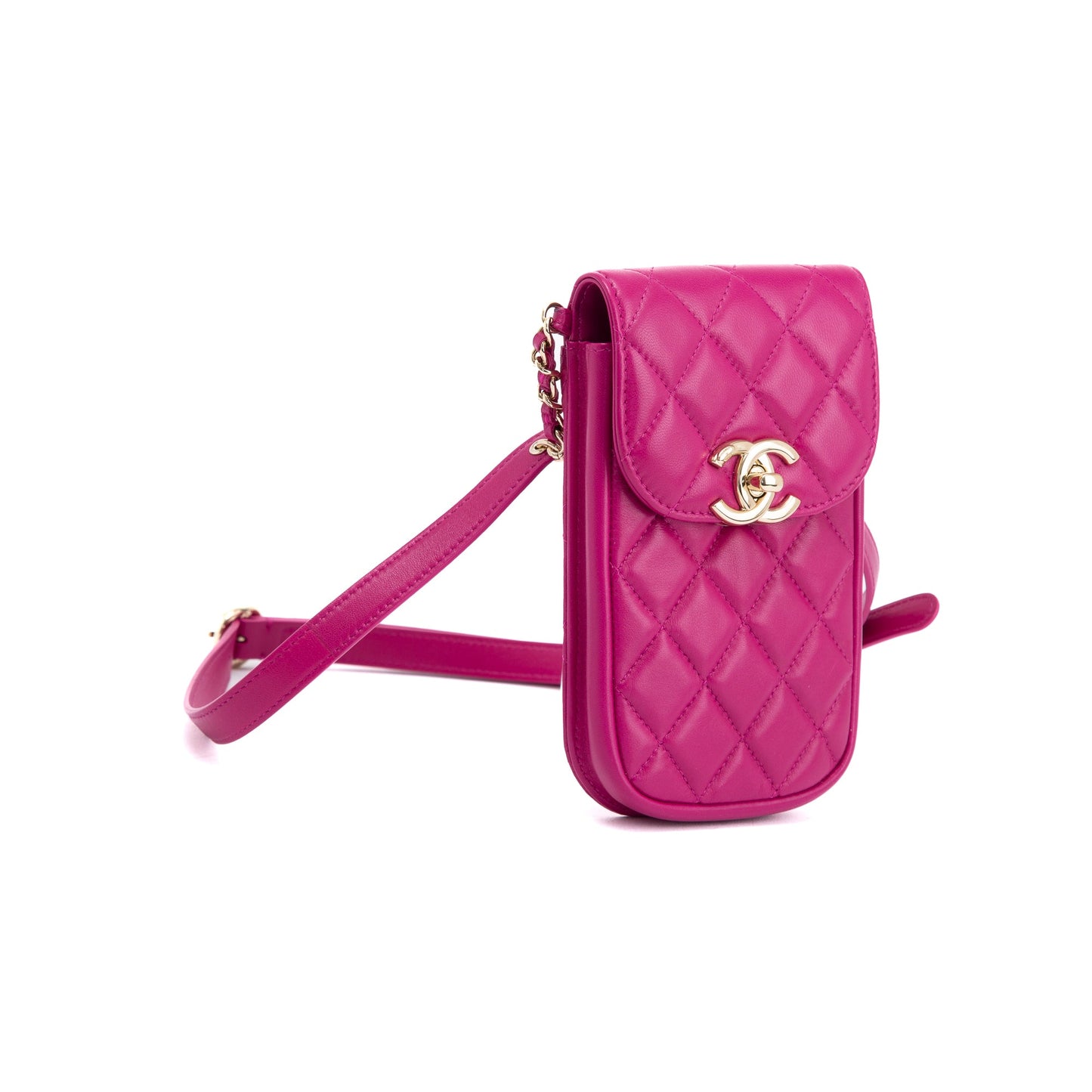 Chanel Quilted Lambskin Phone Chain Waist Bag