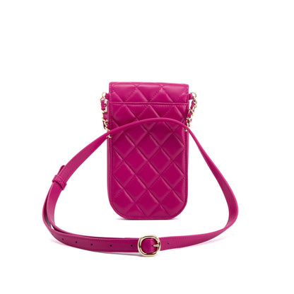 Chanel Quilted Lambskin Phone Chain Waist Bag