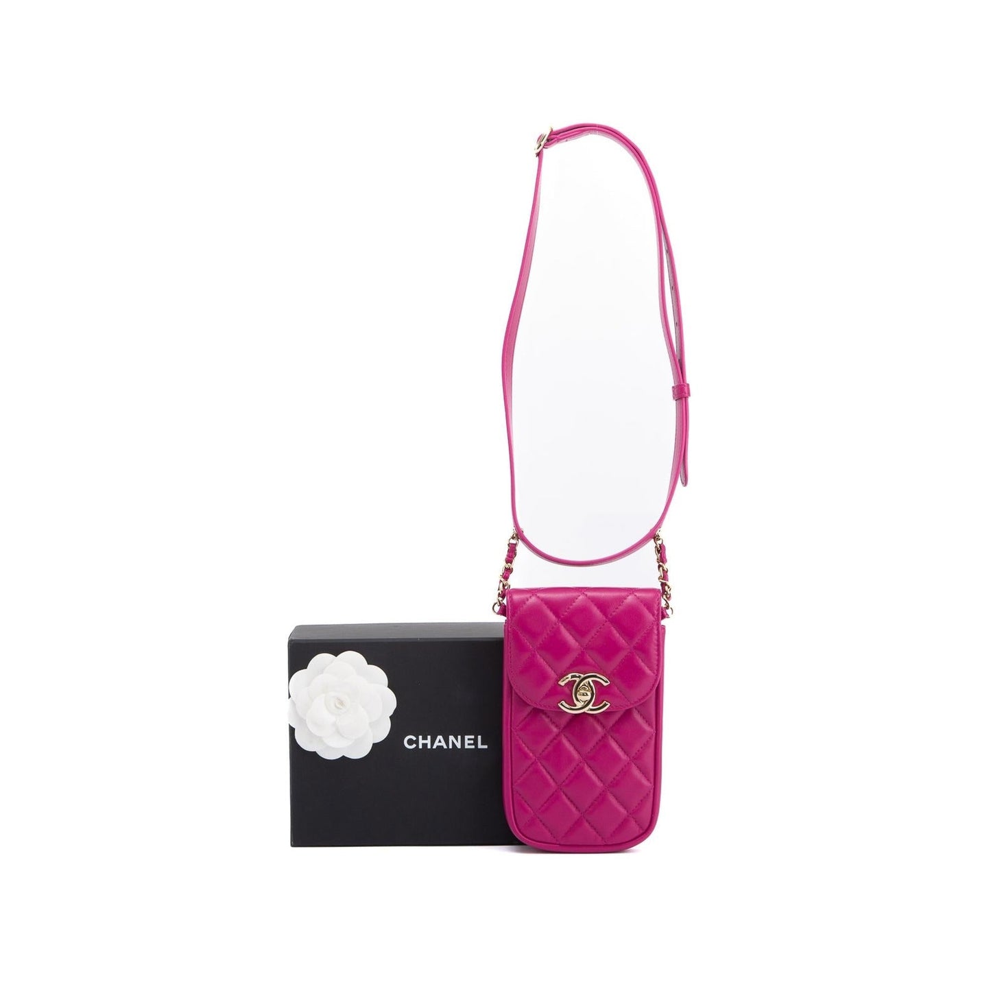 Chanel Quilted Lambskin Phone Chain Waist Bag
