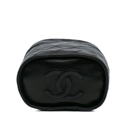 Chanel Quilted Lambskin Tassel Vanity Case
