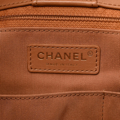 CHANEL QUILTED LAMBSKIN LEATHER CC LOCK DRAWSTRING BUCKET BAG