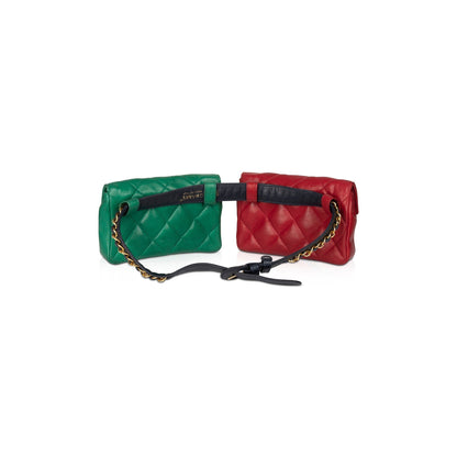 Chanel Quilted Leather Double CC Flap Belt Bag