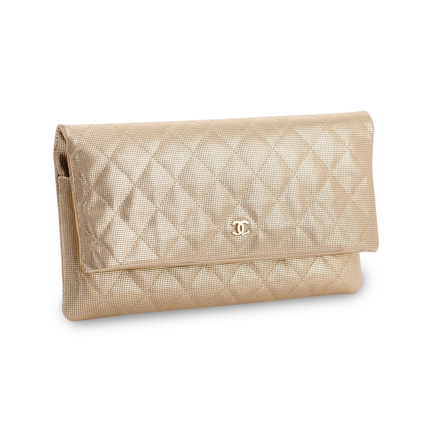 Chanel Quilted Metallic Beauty CC Clutch
