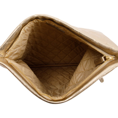 Chanel Quilted Metallic Beauty CC Clutch