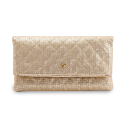 Chanel Quilted Metallic Beauty CC Clutch