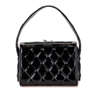 Chanel Quilted Patent Leather Box Handbag