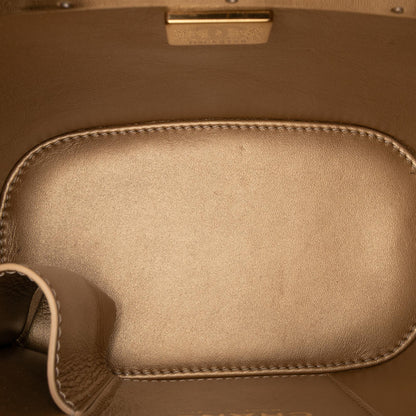 Chanel Quilted Patent Logo Chain Vanity Case