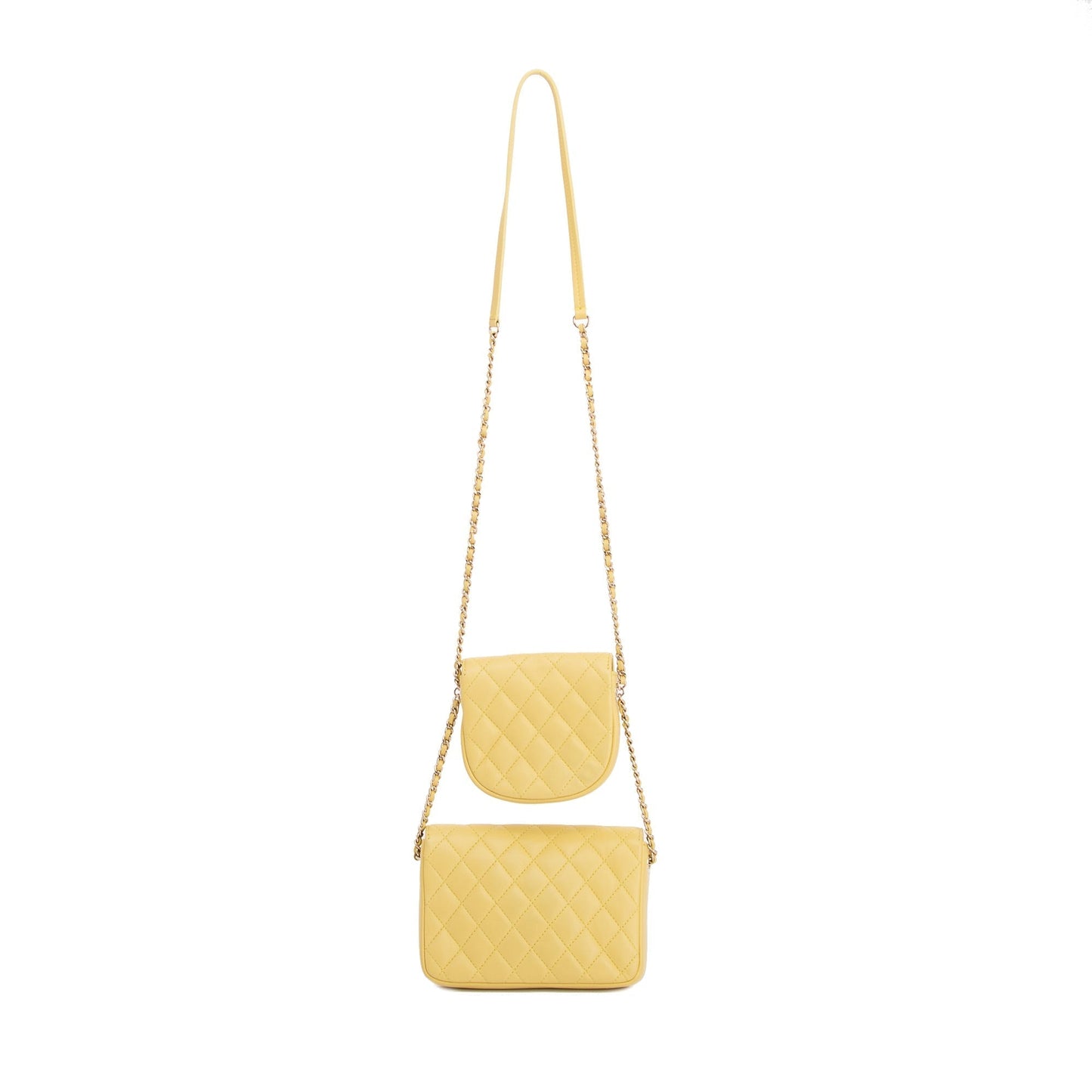 Chanel Quilted Side Packs Crossbody Bag
