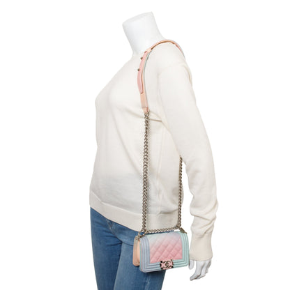 Chanel Rainbow Caviar Leather Mini Boy Flap Bag