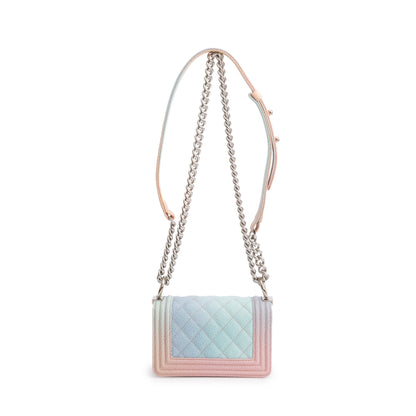 Chanel Rainbow Caviar Leather Mini Boy Flap Bag