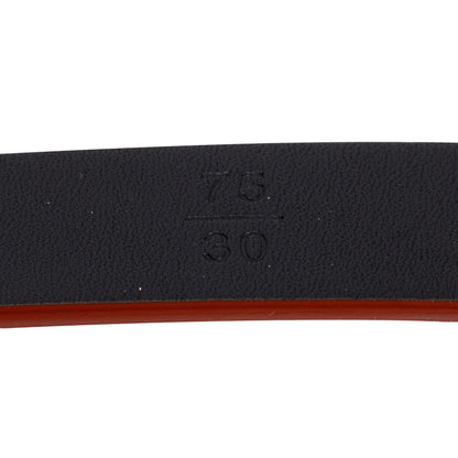 Chanel Red Calfskin Leather CC Pearl Belt 75 30