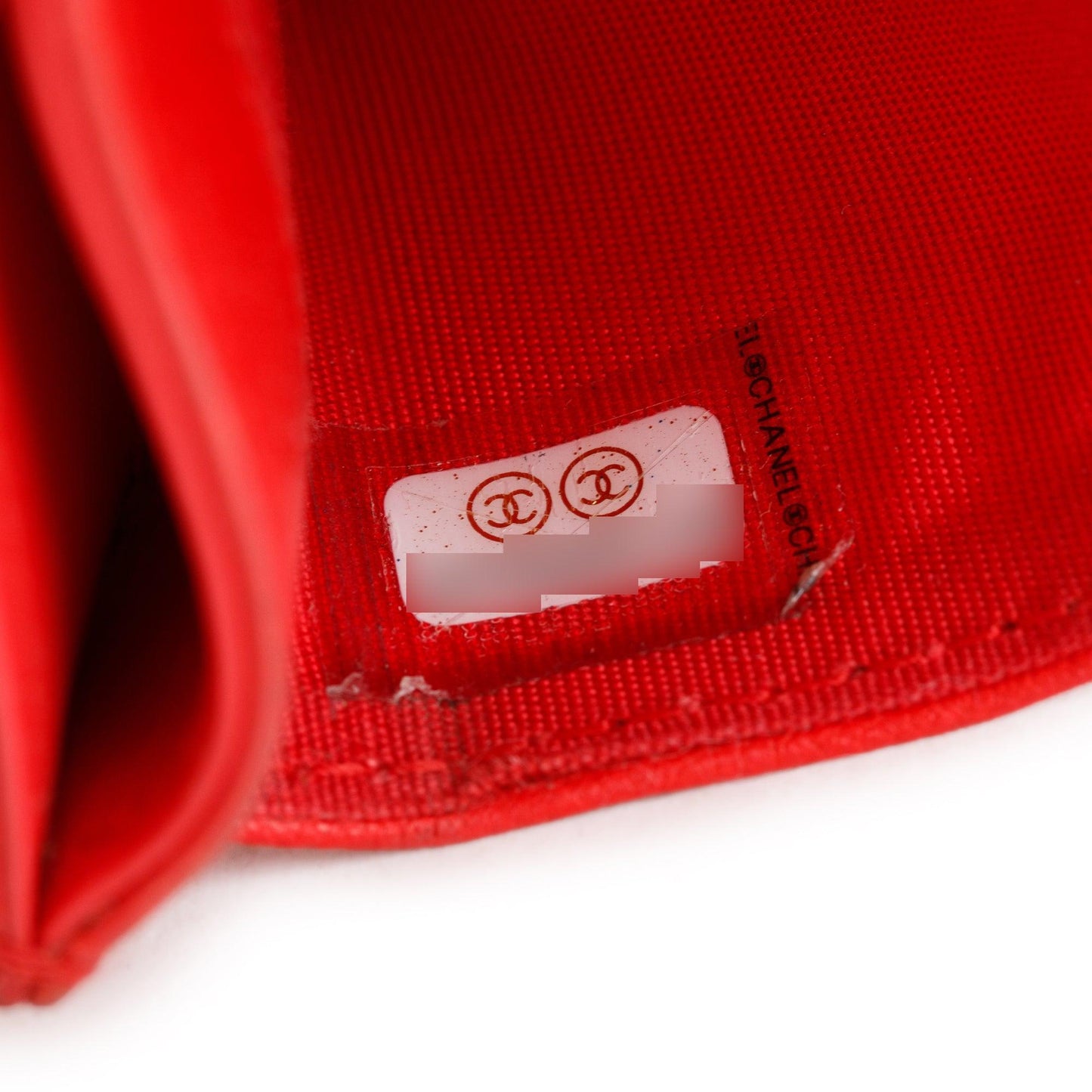 Chanel Red Camellia Embossed Lambskin Leather Classic Card Holder