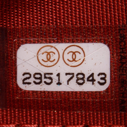 Chanel Red Caviar Camelia Wallet on Chain
