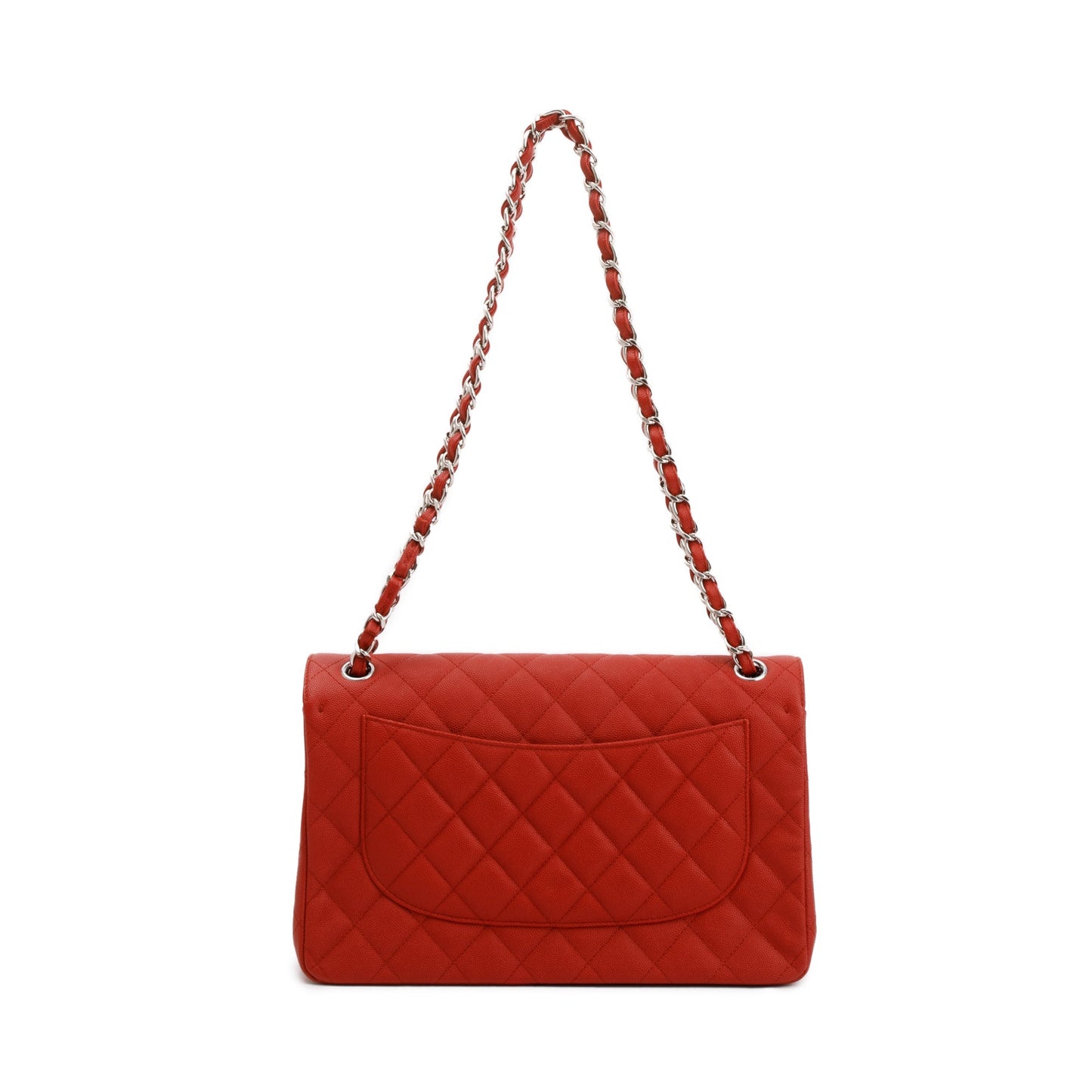 Chanel Red Caviar Classic Jumbo Double Flap Bag