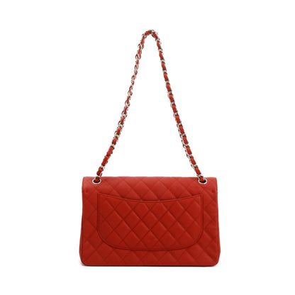 Chanel Red Caviar Classic Jumbo Double Flap Bag