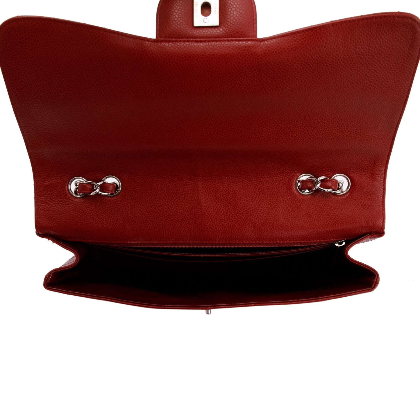 Chanel Red Caviar Classic Jumbo Single Flap Bag