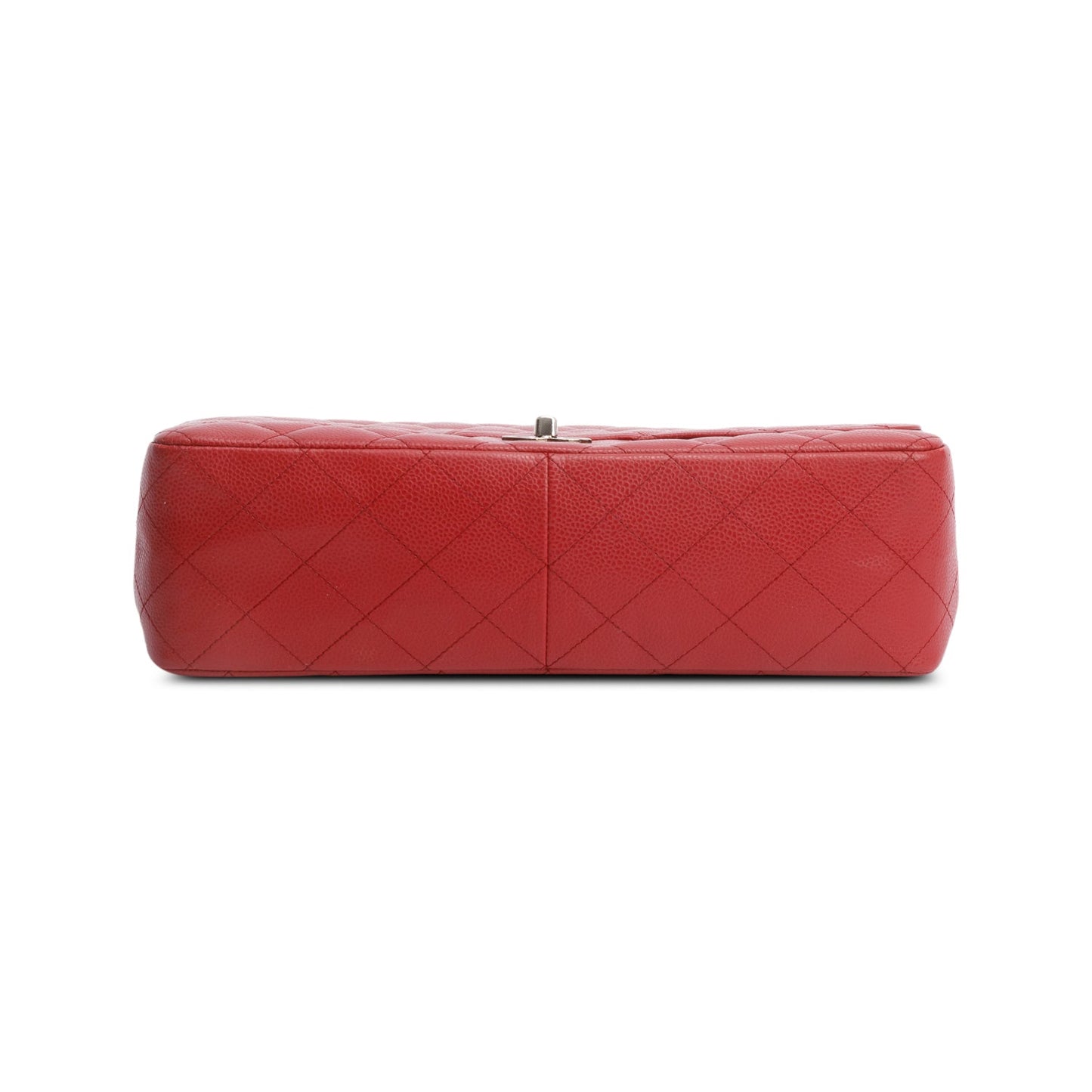 Chanel Red Caviar Classic Jumbo Single Flap Bag
