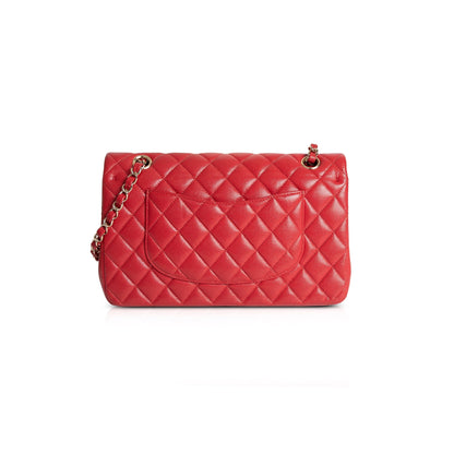 Chanel Red Caviar Classic Medium Double Flap Bag