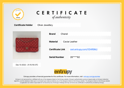 Chanel Red Caviar Classic Medium Double Flap Bag