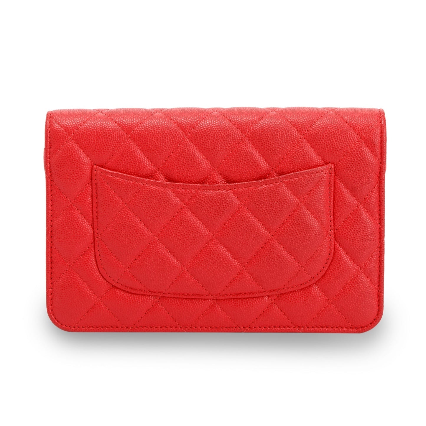 Chanel Red Caviar Classic Wallet on Chain