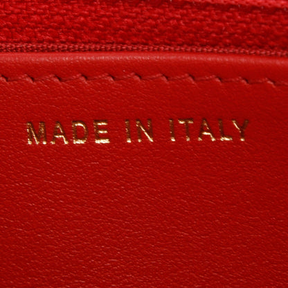 Chanel Red Caviar Leather Boy Wallet on Chain