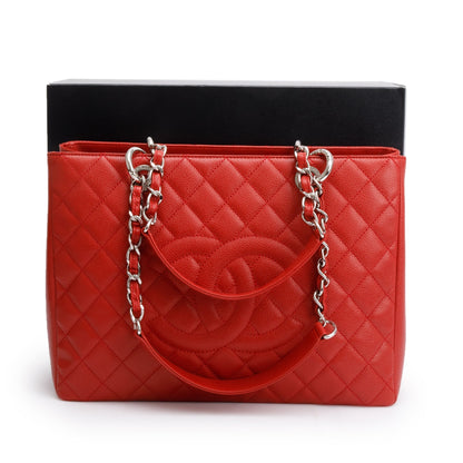Chanel Red Caviar Leather Grand Shopping Tote (GST)