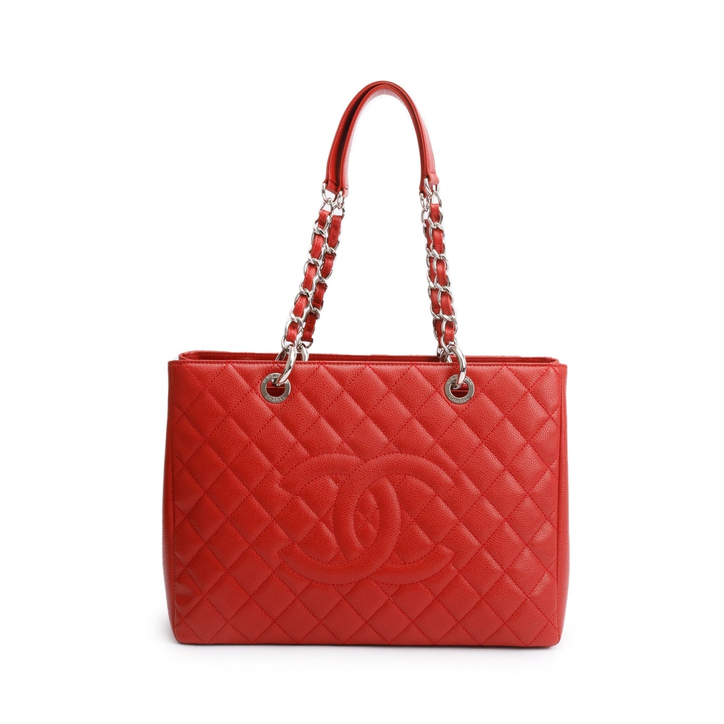 Chanel Red Caviar Leather Grand Shopping Tote (GST)