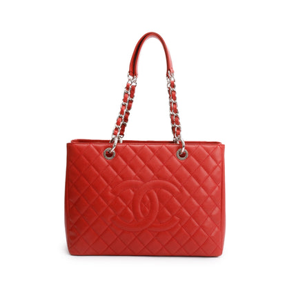 Chanel Red Caviar Leather Grand Shopping Tote (GST)