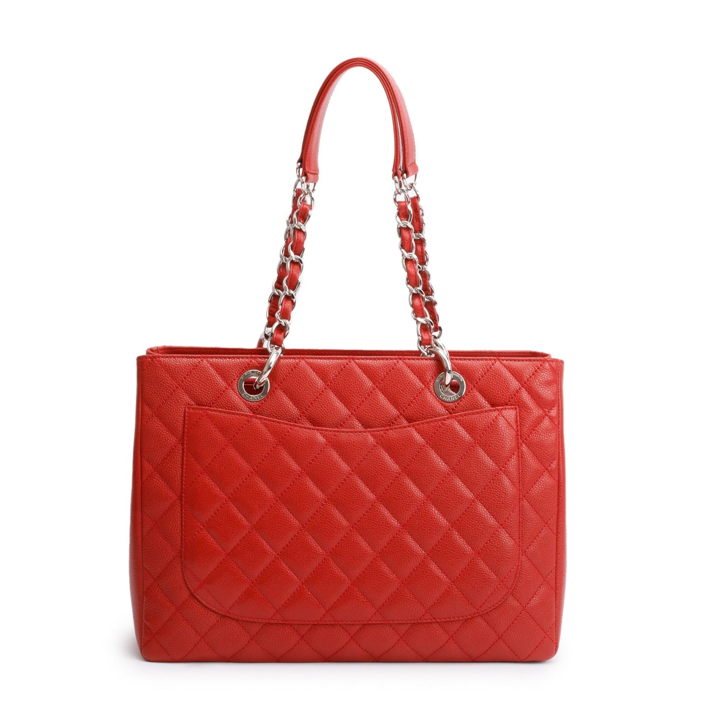 Chanel Red Caviar Leather Grand Shopping Tote (GST)