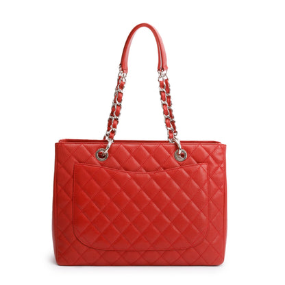 Chanel Red Caviar Leather Grand Shopping Tote (GST)