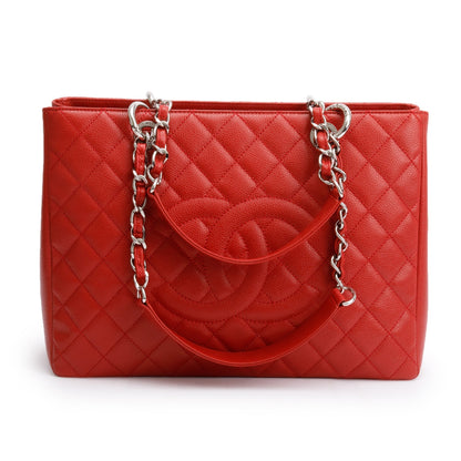 Chanel Red Caviar Leather Grand Shopping Tote (GST)