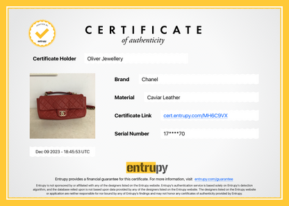 Chanel Red Caviar Leather Medium Urban Day Flap Bag