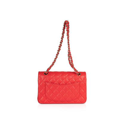 Chanel Red Caviar Small Classic Double Flap Bag