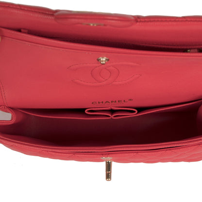 Chanel Red Caviar Small Classic Double Flap Bag