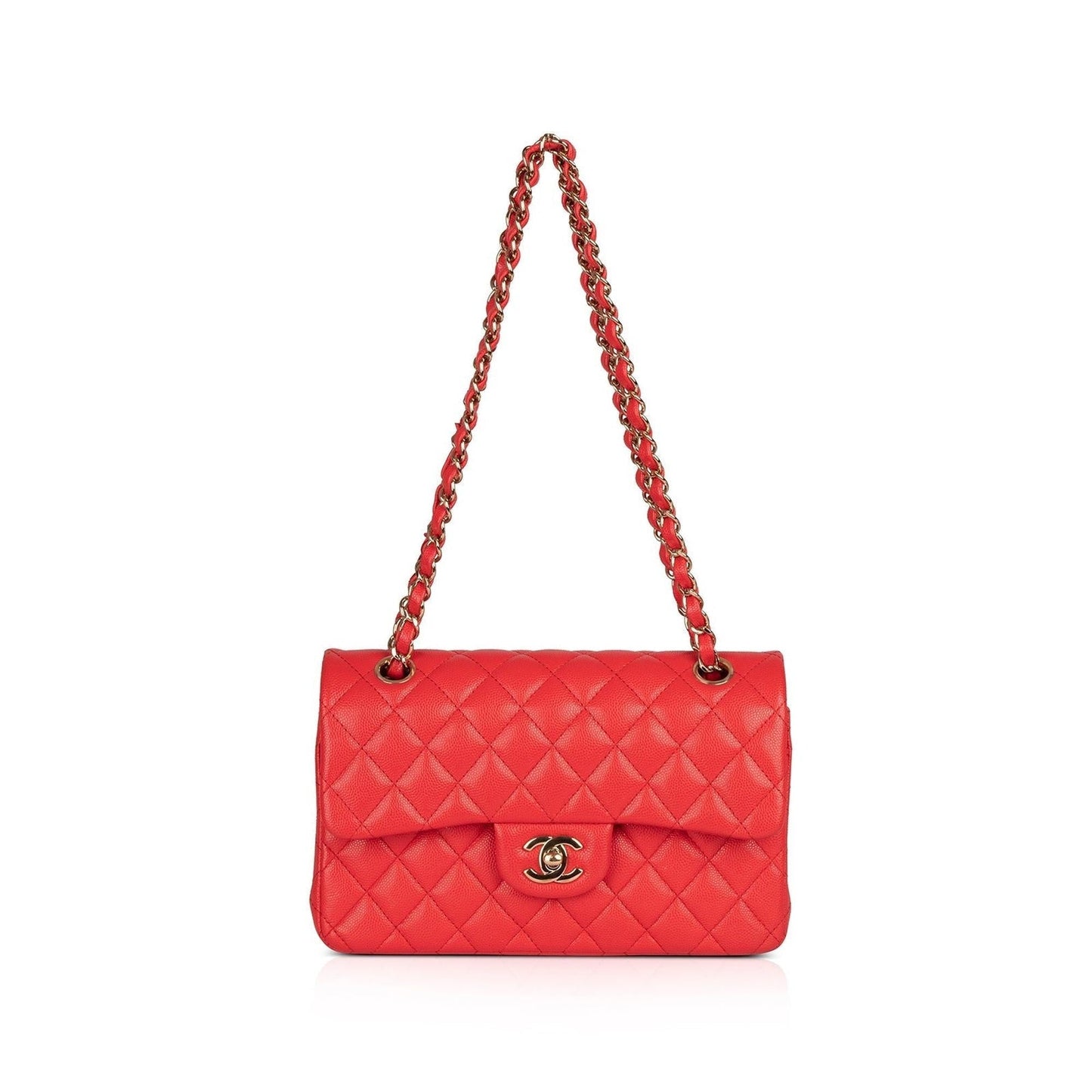 Chanel Red Caviar Small Classic Double Flap Bag