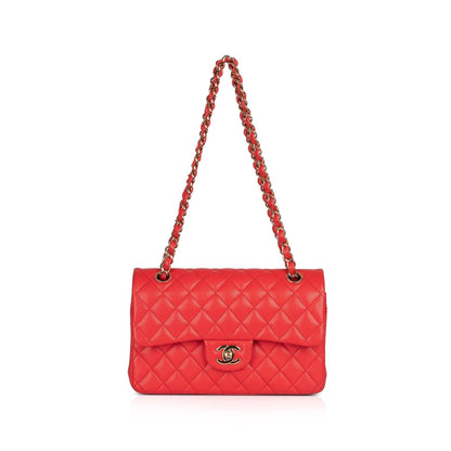 Chanel Red Caviar Small Classic Double Flap Bag