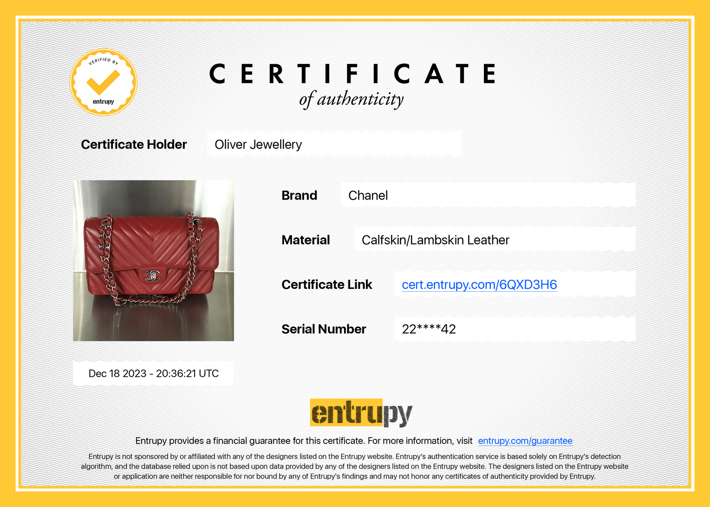Chanel Red Chevron Calfskin Leather Classic Medium Double Flap Bag