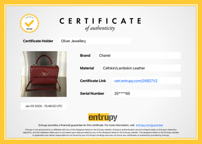 Chanel Red Chevron Lambskin Trendy CC Small Top Handle Flap Bag