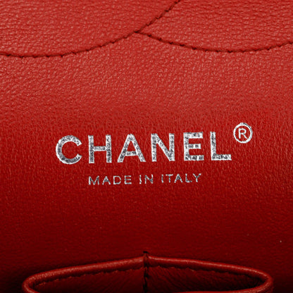 Chanel Red Lambskin Classic Jumbo Double Flap Bag