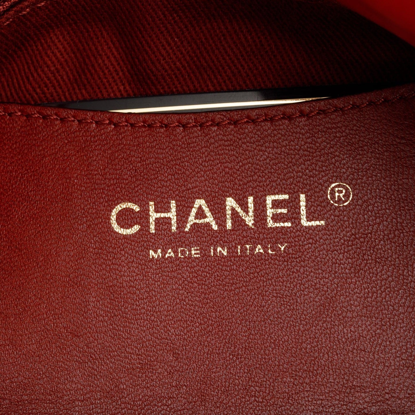 Chanel Red Lambskin Leather Just Mademoiselle Medium Bowler Bag