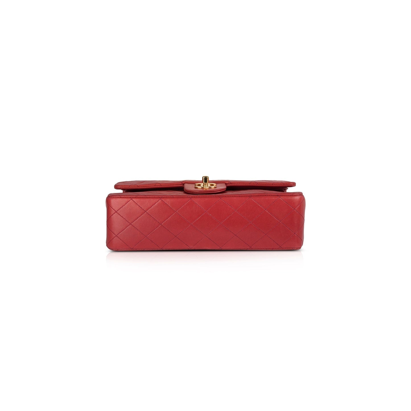 Chanel Red Lambskin Medium Classic Double Flap Bag