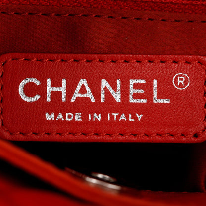 Chanel Red Quilted Lambskin Leather Chanel 3 Maxi Flap Bag