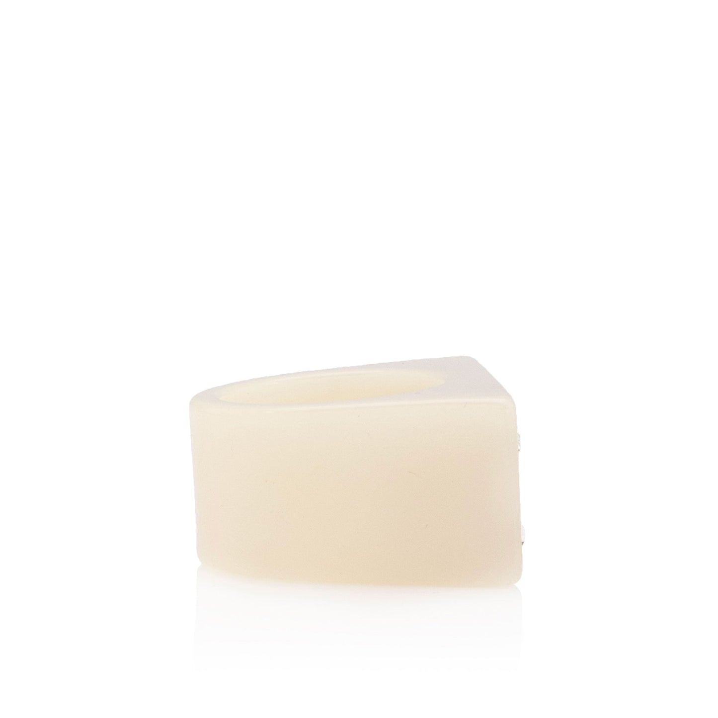 Chanel Resin Crystal Baguette CC Ring - Size 7