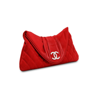 Chanel Satin Half Moon Clutch