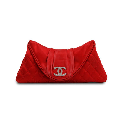 Chanel Satin Half Moon Clutch