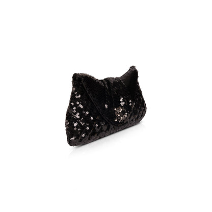 Chanel Sequin CC Half Moon Clutch