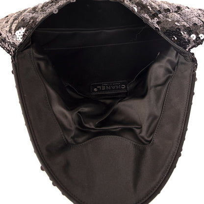 Chanel Sequin CC Half Moon Clutch